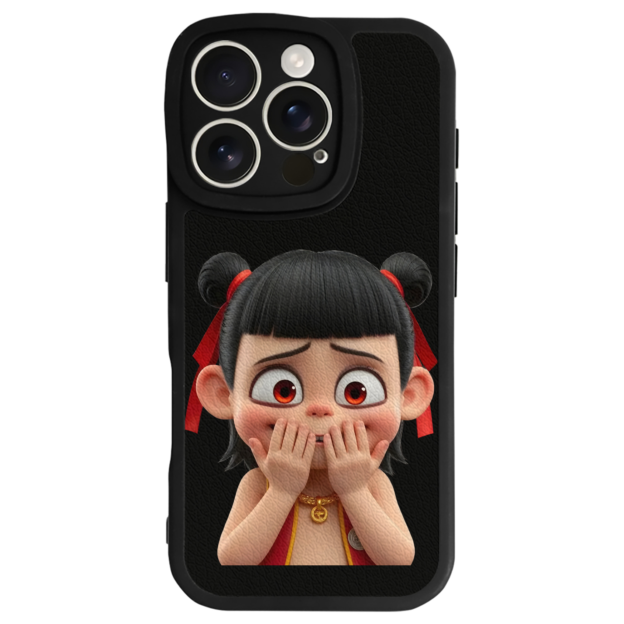 （画像用） Ne Zha 2 ナタ 魔童の大暴れ 【iPhone 16シリーズ対応】シリコンスマホケース（レザー調） 材質：シリコン